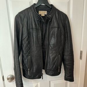 MICHAEL Michael Kors Quilted Black Leather Jacket